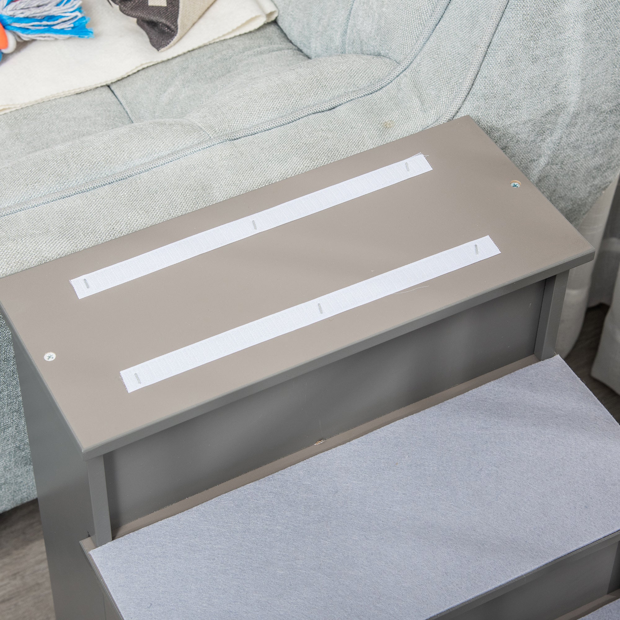 Pet Stairs 4-Step Entry Aid Non-Slip Gray