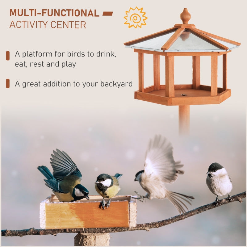 Wooden Bird Table Garden Feeding Station, 153cm