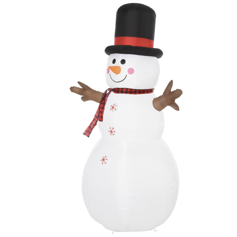 Inflatable Snowman, Giant 6ft Christmas Decoration with LED Lights, Outdoor Indoor
