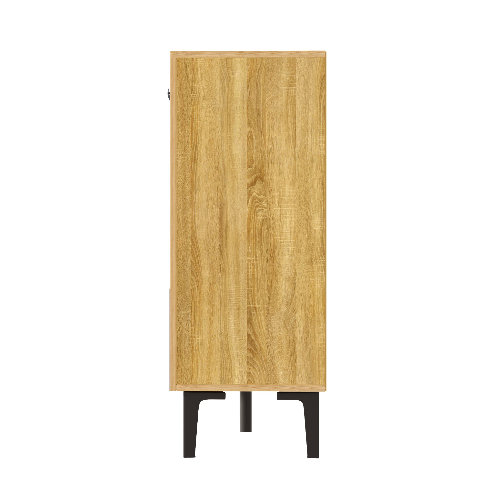 Storage Cabinet 4 Doors 4 Drawers 160x36x94cm - Modern Wood