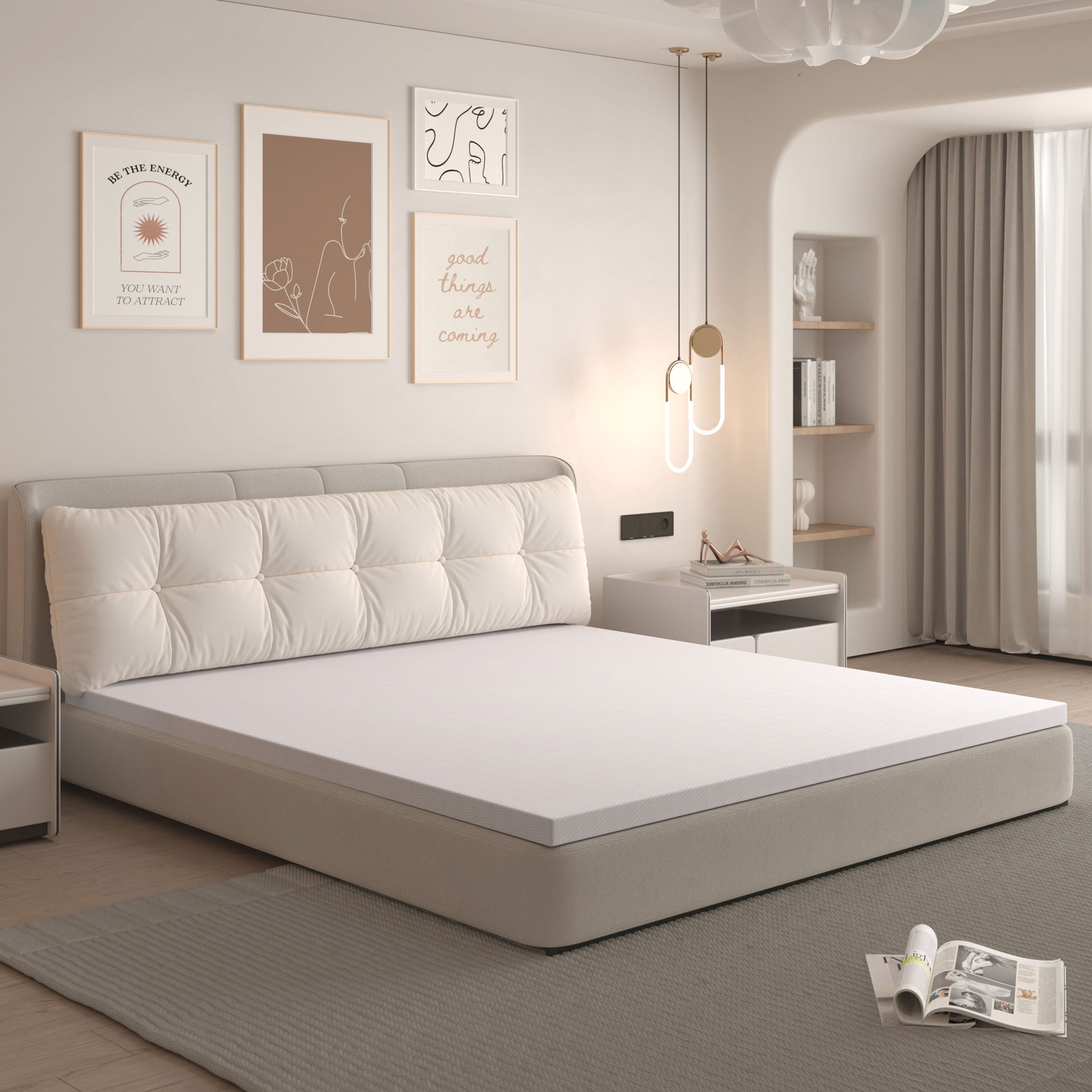 Mattress H3, Medium Strength Oeko TEX Certified Washable, 160x200cm White/Orange Foam