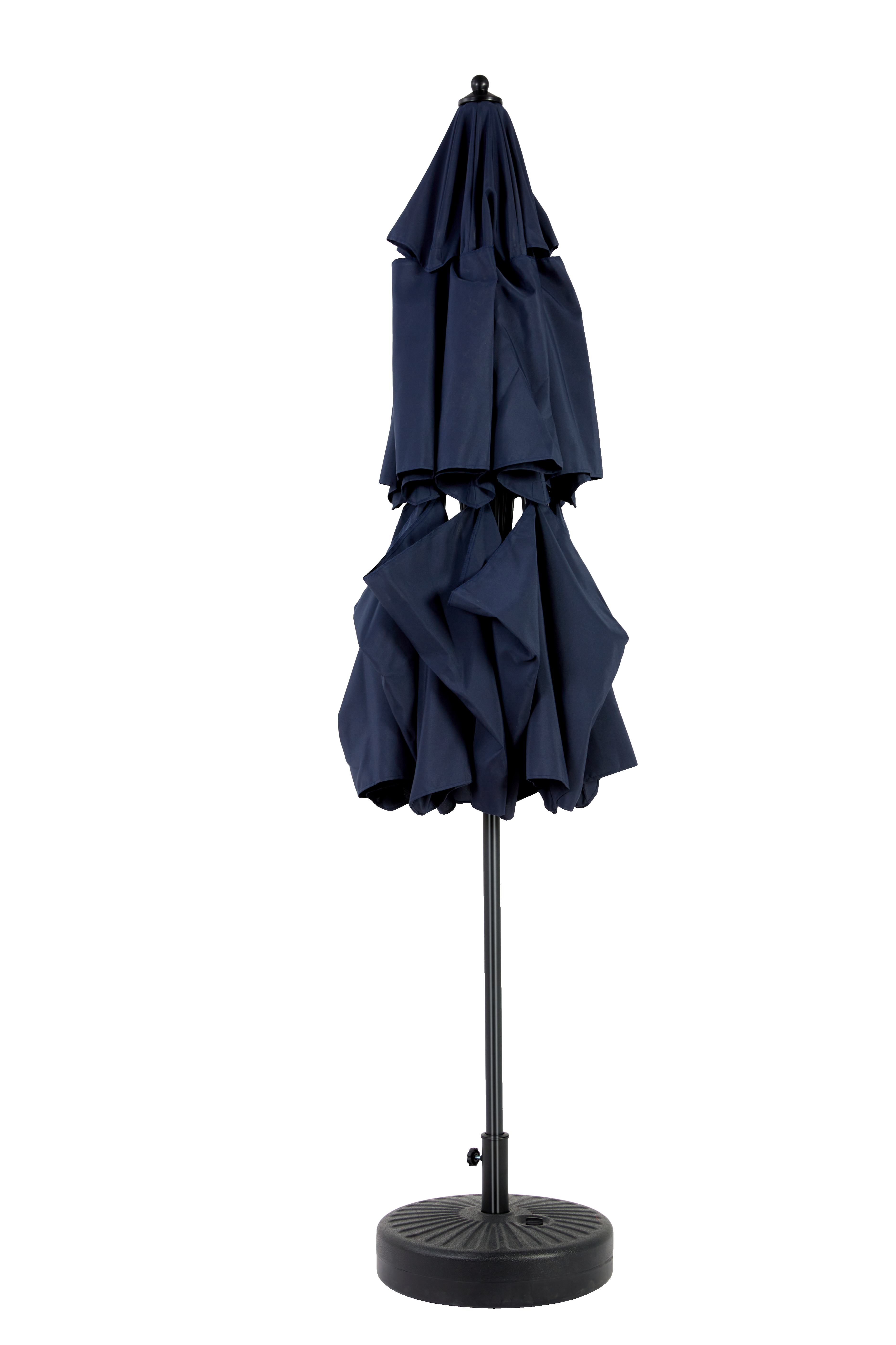 Outdoor Umbrella 14.8 Ft Double Sided Rectangular Large with Crank, Navy Blue