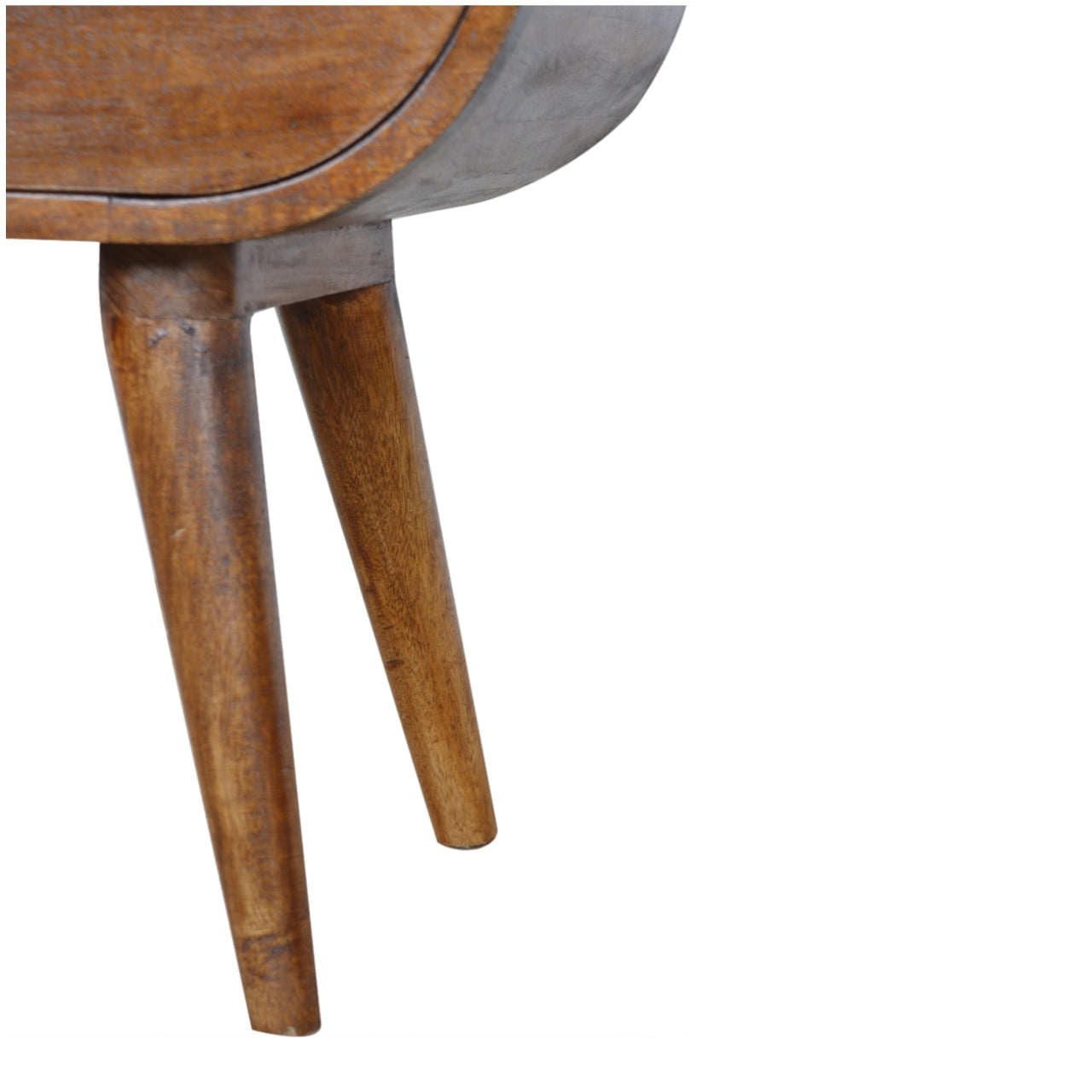 Solid Wood Nightstand, 1 Drawer 1 Open Slot, Chestnut Brown