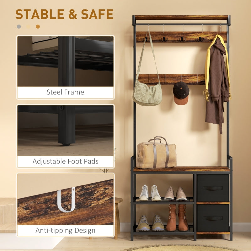 Hallway Tree, Industrial Multi-Use, Brown/Black