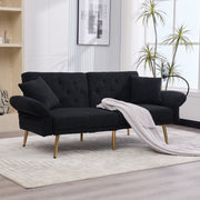 Sofa Bed, Multifunctional with USB & Holder, Metal Legs