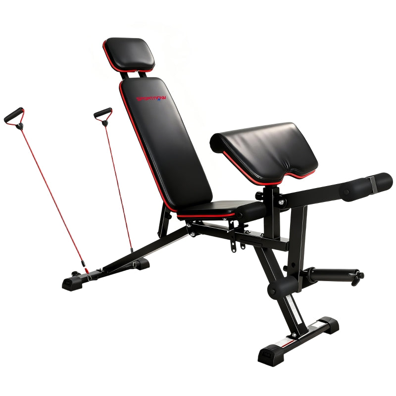 Adjustable Weight Bench, 3-in-1 Training Bench with Leg Extension and Curl Pad, 300 kg Capacity