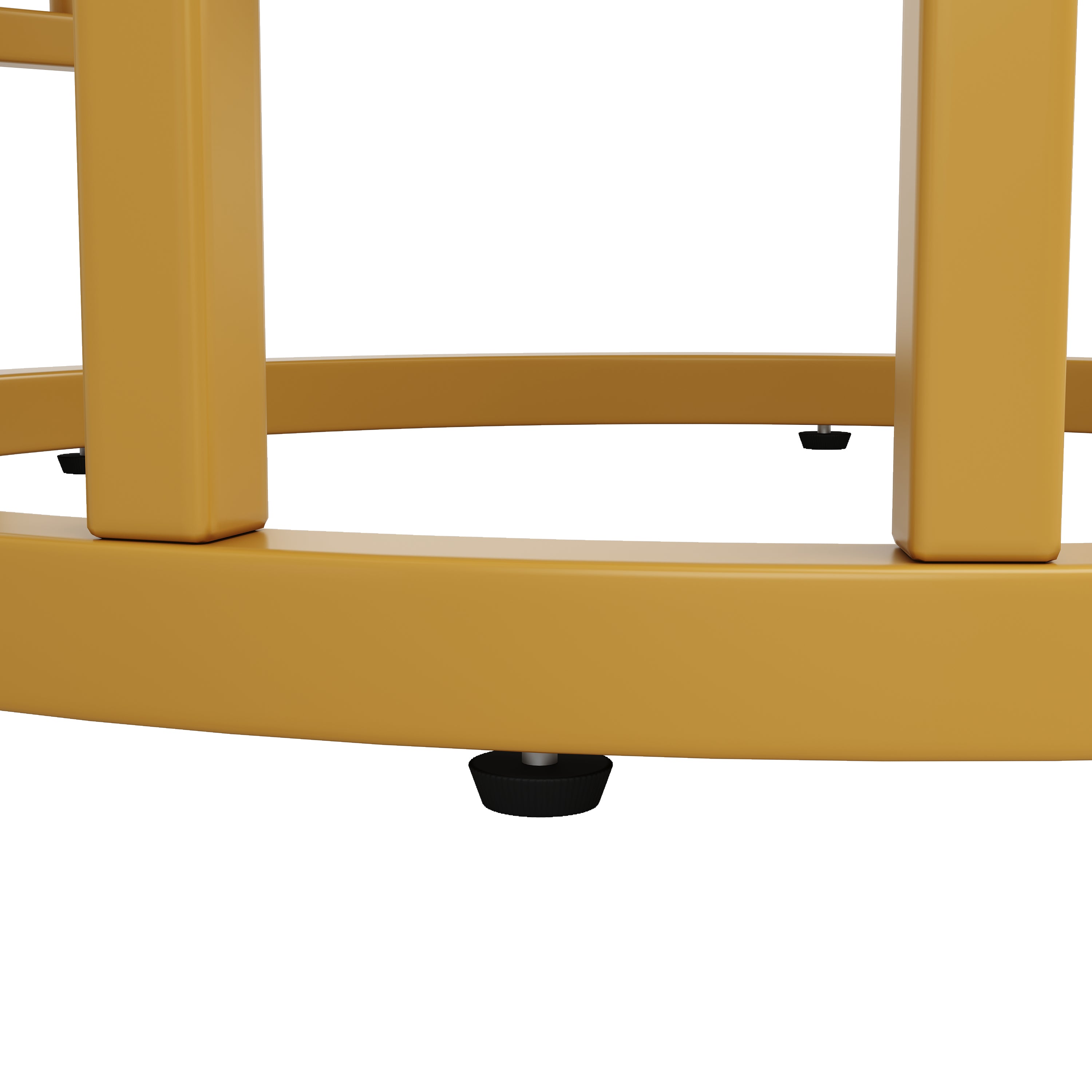 Round Dining Table 80cm, 4-Person, Metal Legs, MDF Marble, Gold