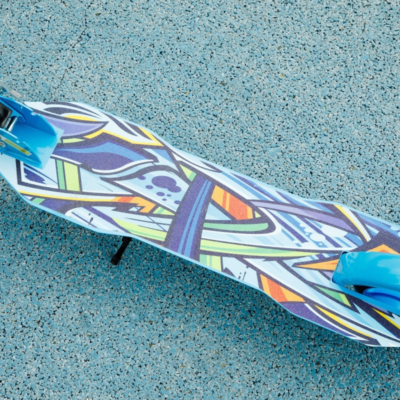 AIYAPLAY Children's Scooter, Foldable with Adjustable Handlebar, 2 Large Wheels, Rear Mudguard Brake, Blue