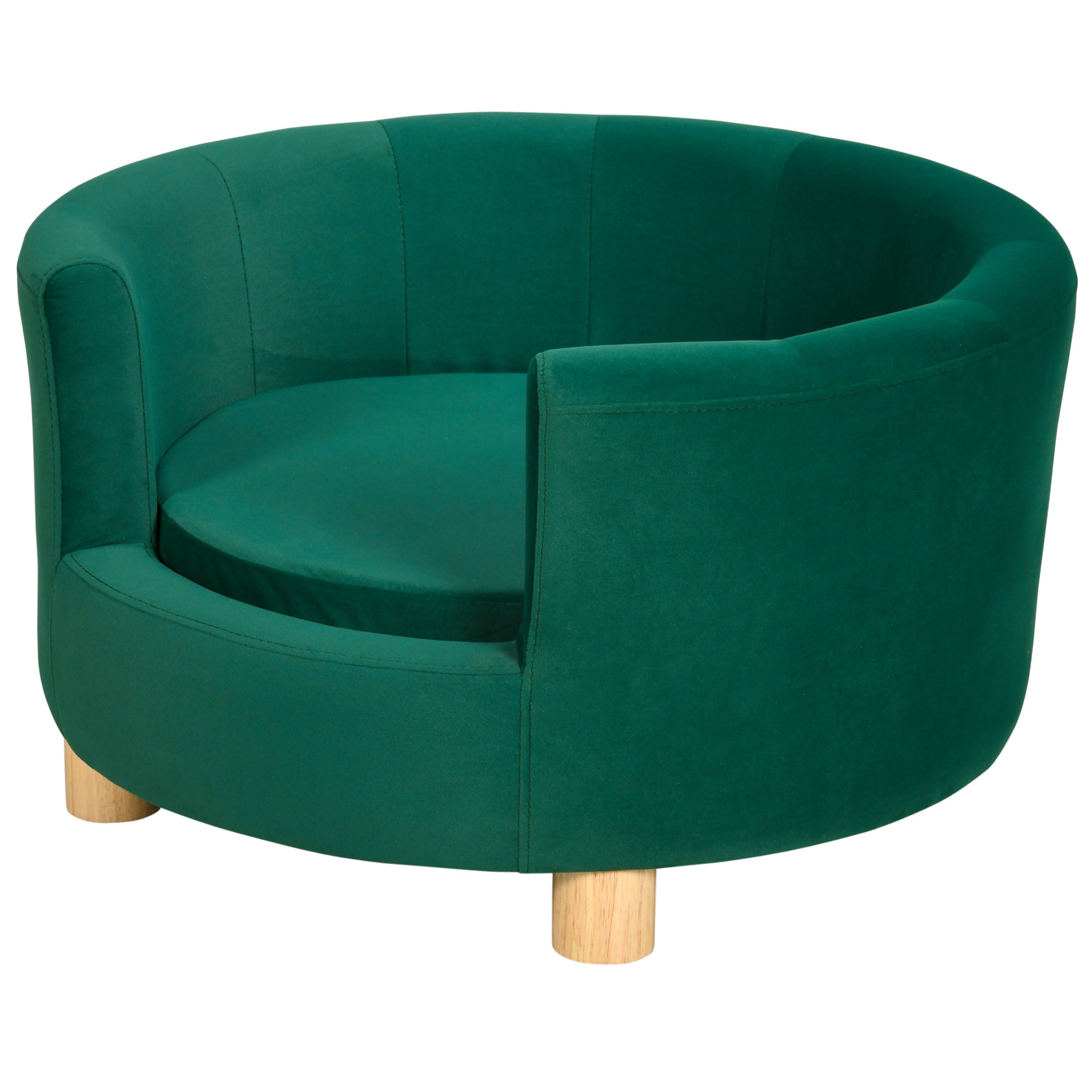 Dog Bed Sofa, Soft Cover & Wooden Legs, 65x64x37cm