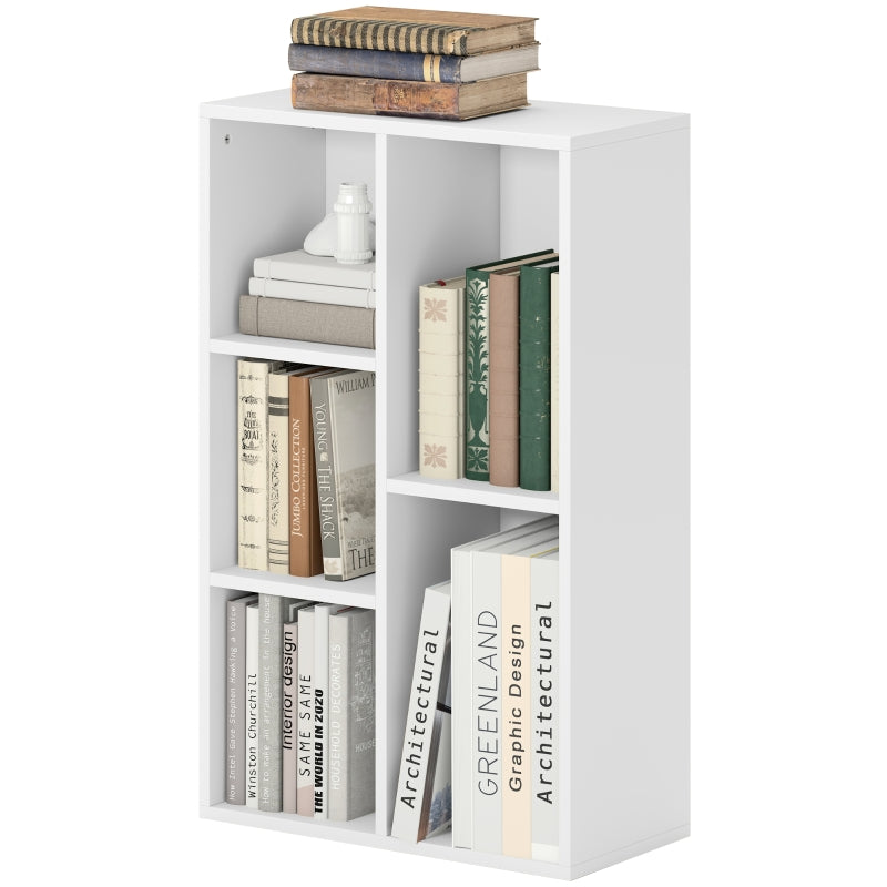 Bookcase, Standing Shelf with Tiers, White