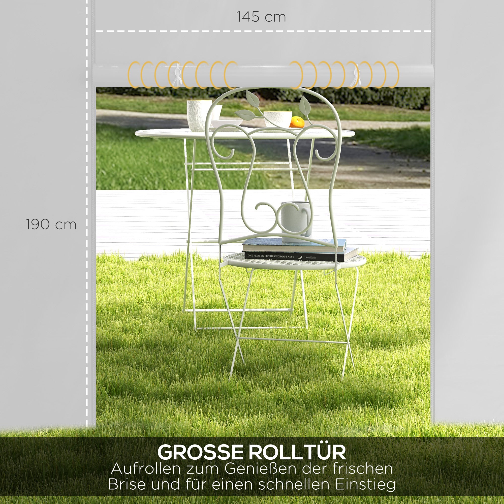 Pavilion Side Panels, Set of 2, Window & Door, Oxford, White