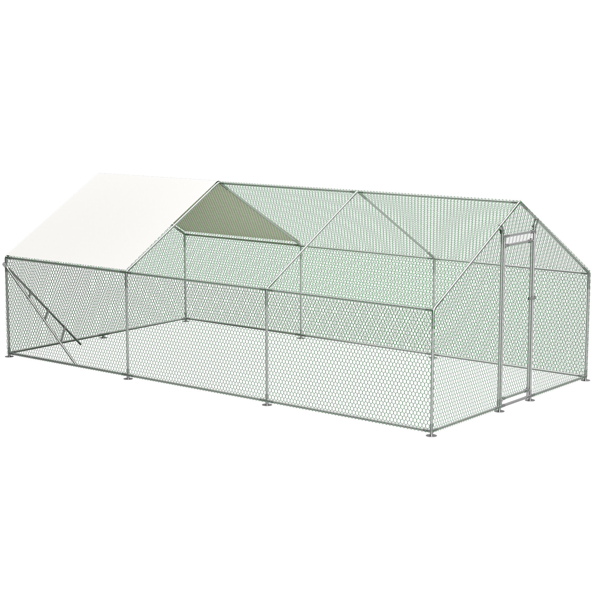Giant Professional Chicken Coop Aviary 3x6m with Climbing Frame Metal