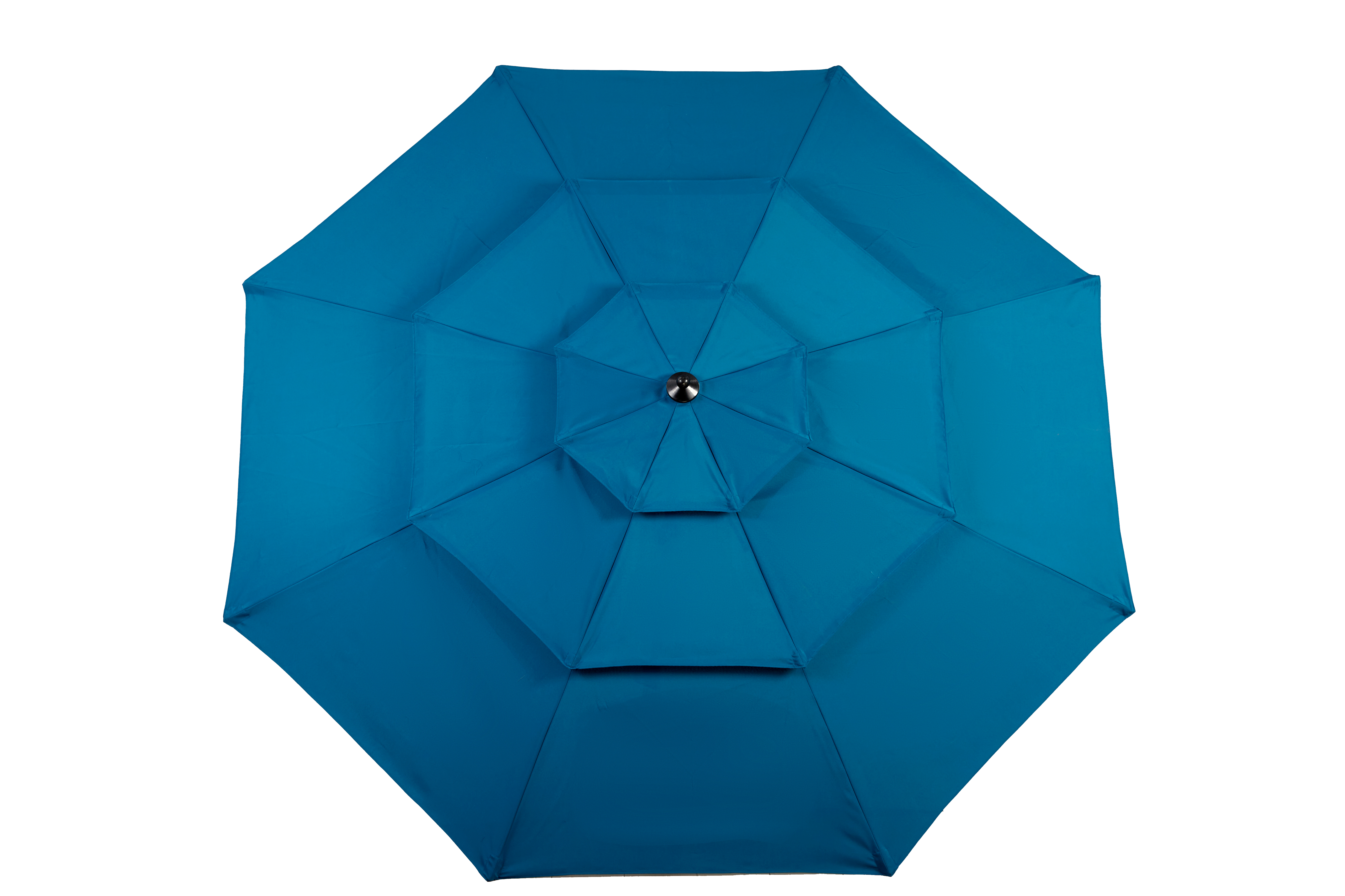 Outdoor Umbrella, 14.8 Ft Double Sided Rectangular Large with Crank, Blue