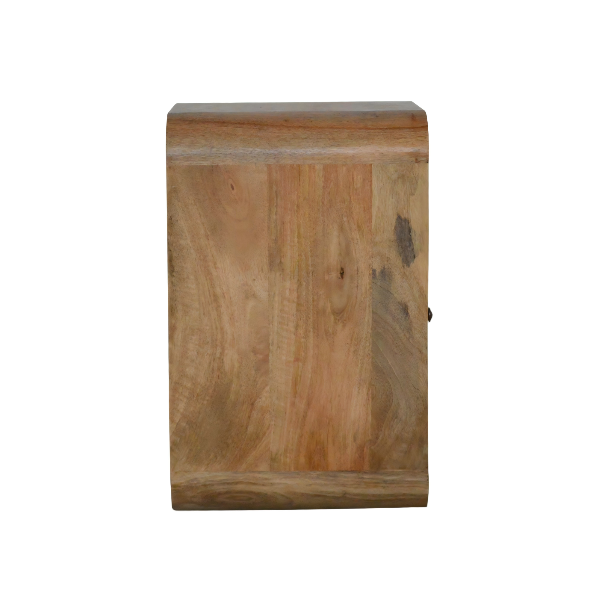 Solid Wood London Bedside, 1 Drawer 2 Open Slots, Beige