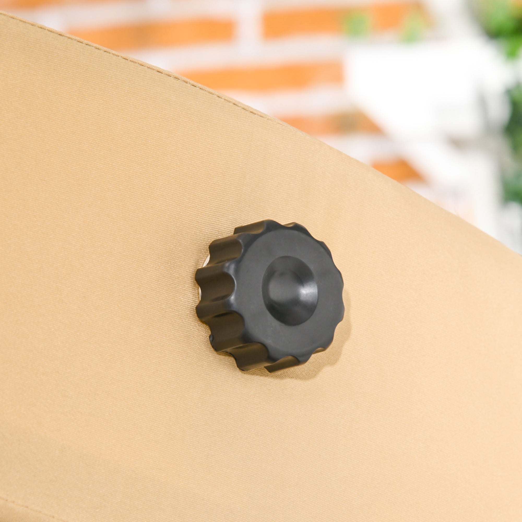 Outsuuny Hollywood Swing 3-Seater Adjustable Sunshade 220kg Load Capacity, Beige