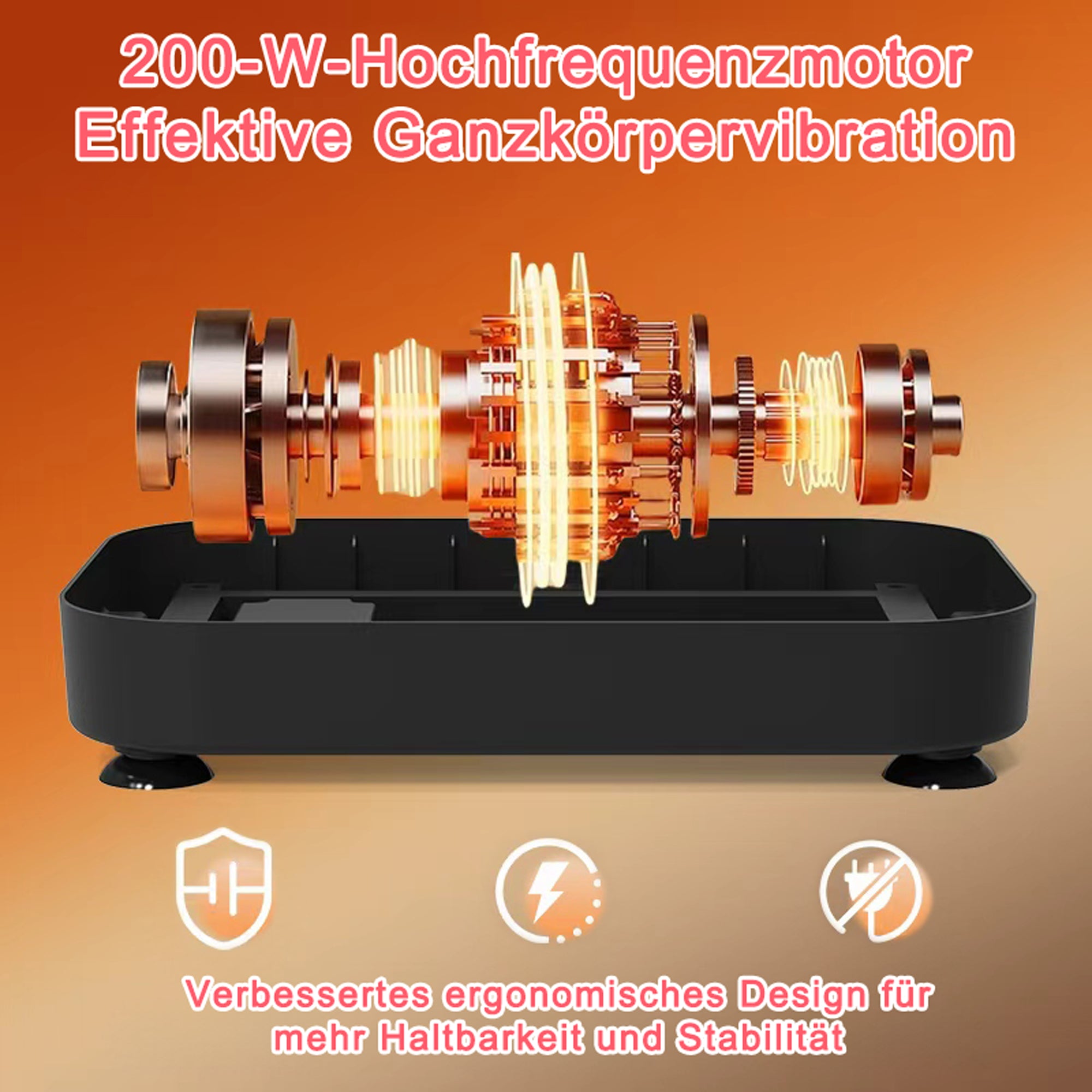 Vibration Plate Fitness Platform, Full Body Workout, BT Music, Home Gym Device