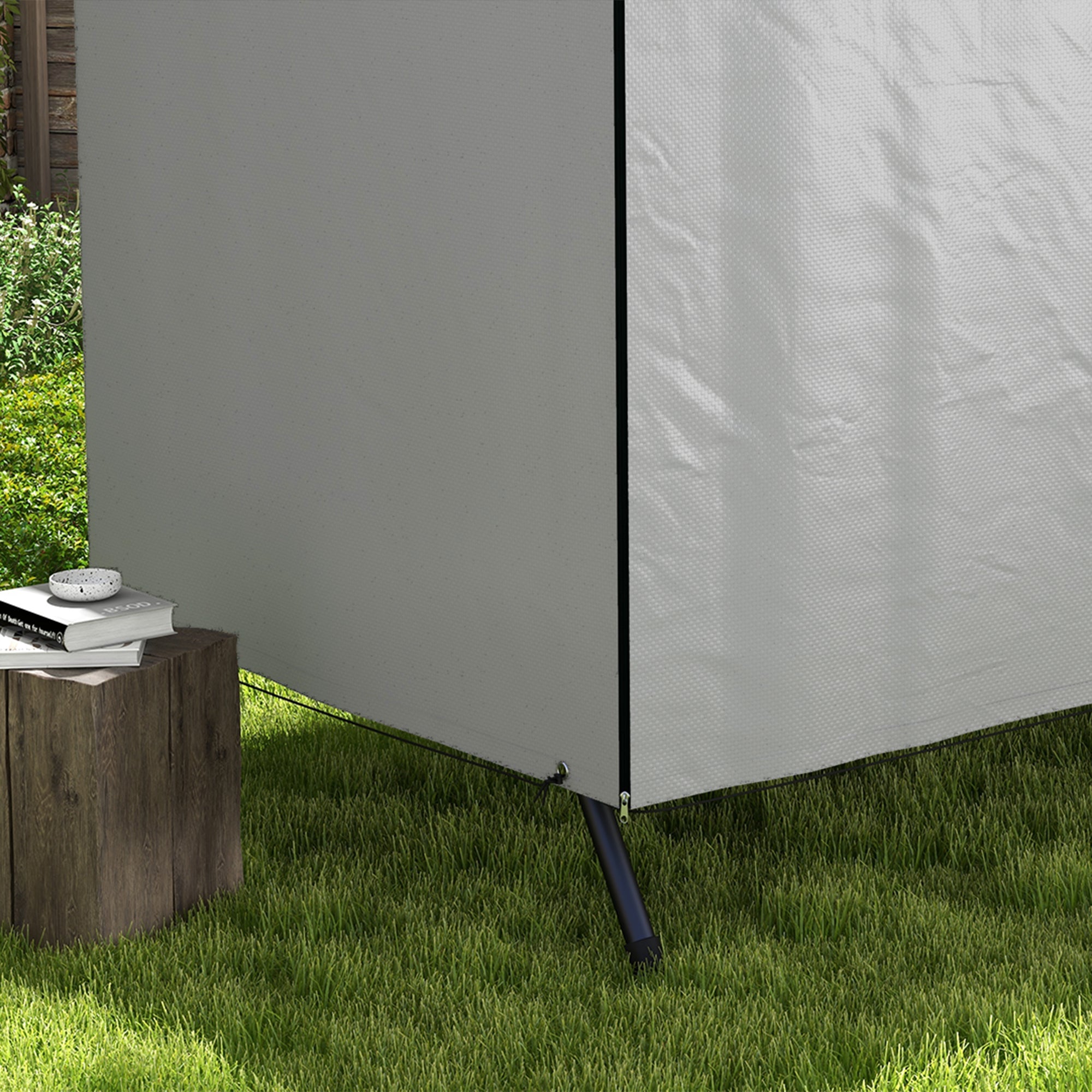 Protective Cover Waterproof UV Protection Rectangular PE Grey