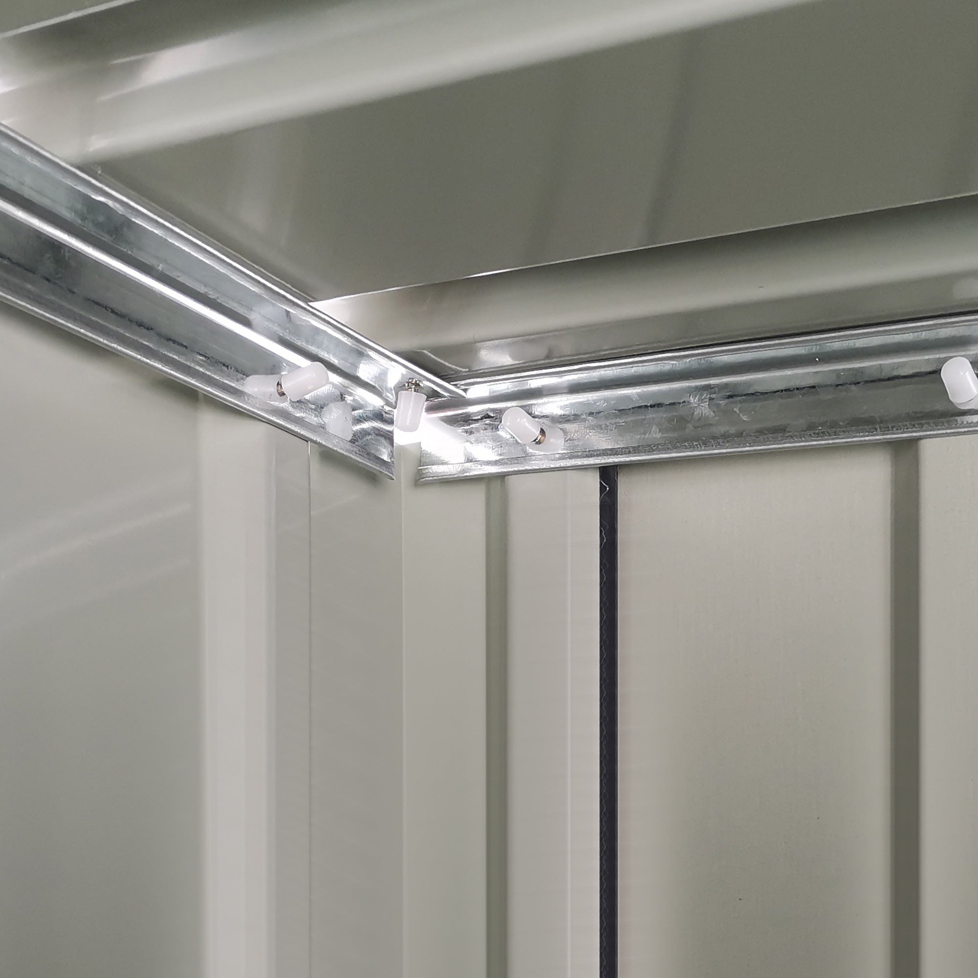 Garden Shed Outdoor Steel Dark Grey