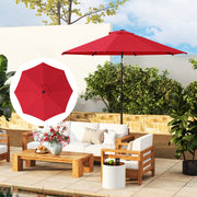 3m Replacement Parasol Canopy, UPF 50+, Top Vent, 8 Ribs, Red Polyester