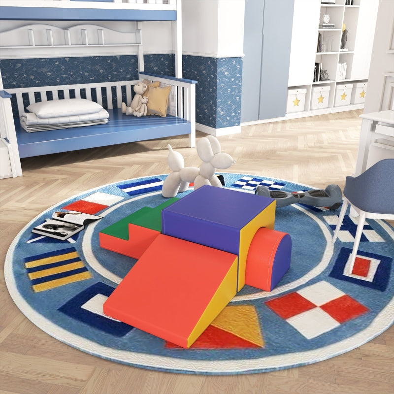 Soft Building Blocks Set for Climbing and Sliding, for Children Aged 1-3, Multicoloured