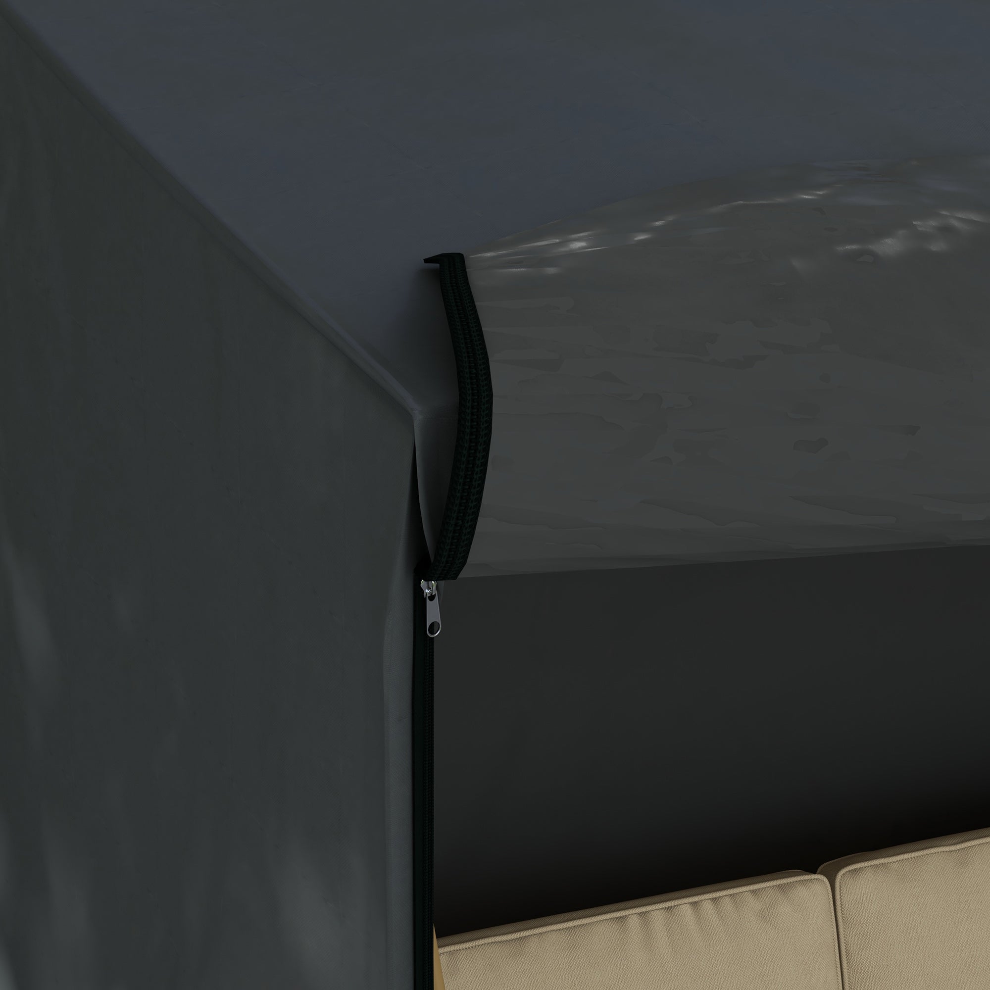 Three-Seater Swing Chair Protective Cover 220 x 125cm - Black