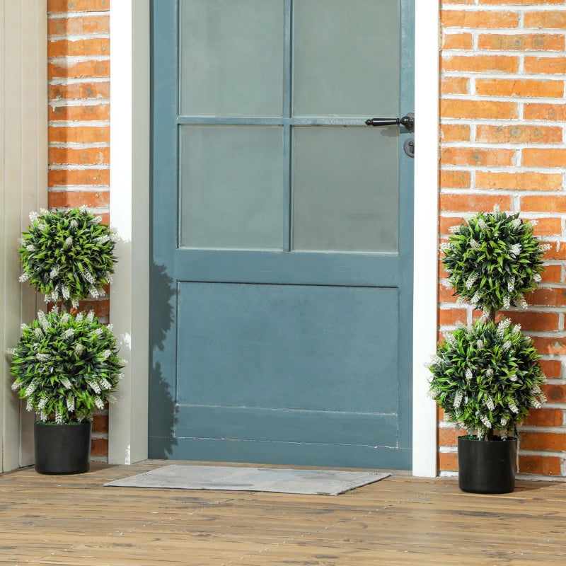 Artificial Plants, UV-resistant, 70 cm, Green, Set of 2