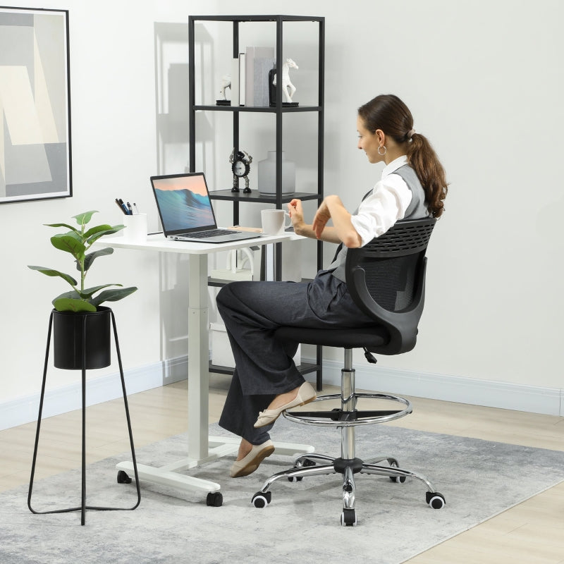 Vinsetto Office Chair, Height-Adjustable Upholstered, Black