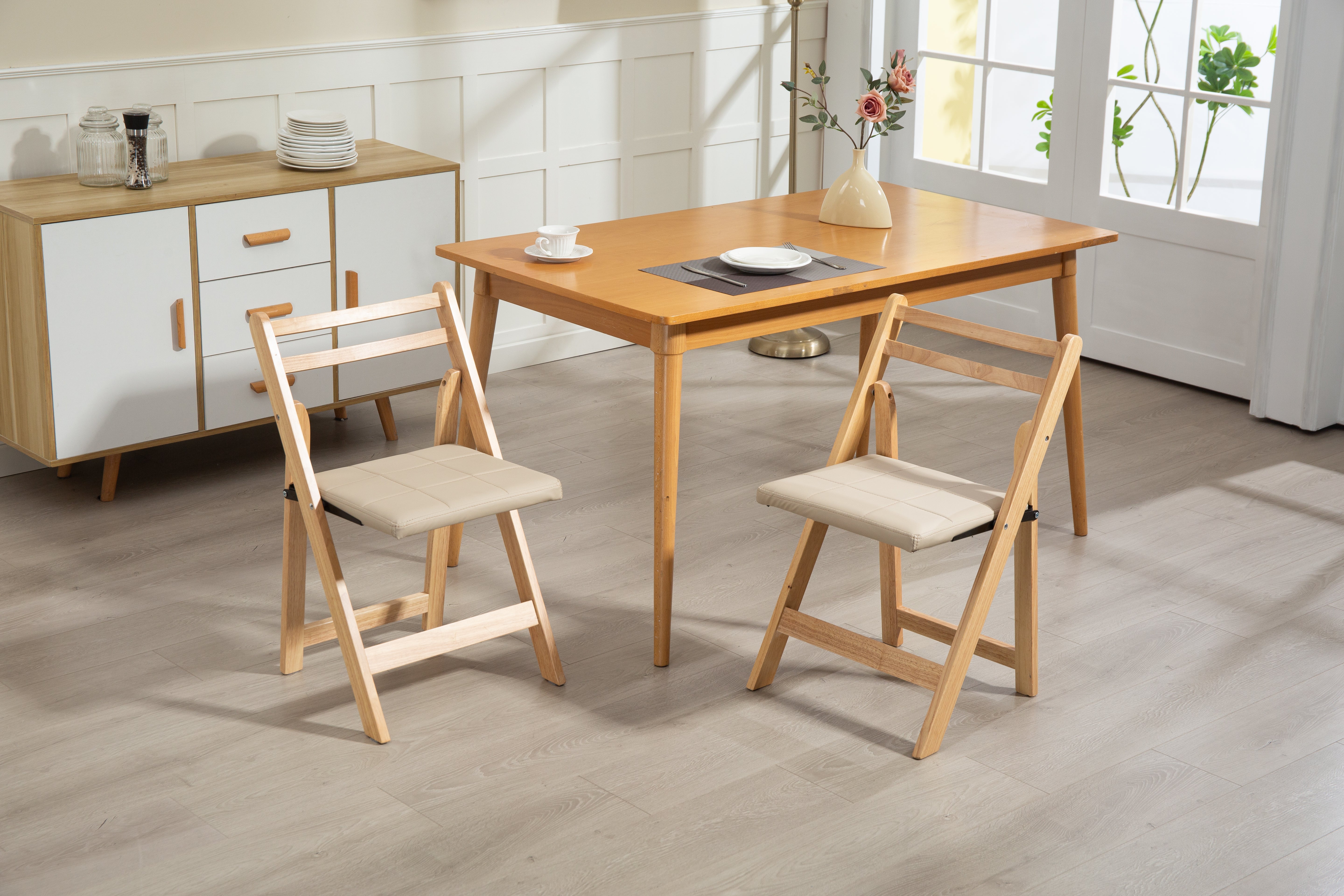 Folding Chair - Space-Saving, Durable & Stylish Design - Solid Wood
