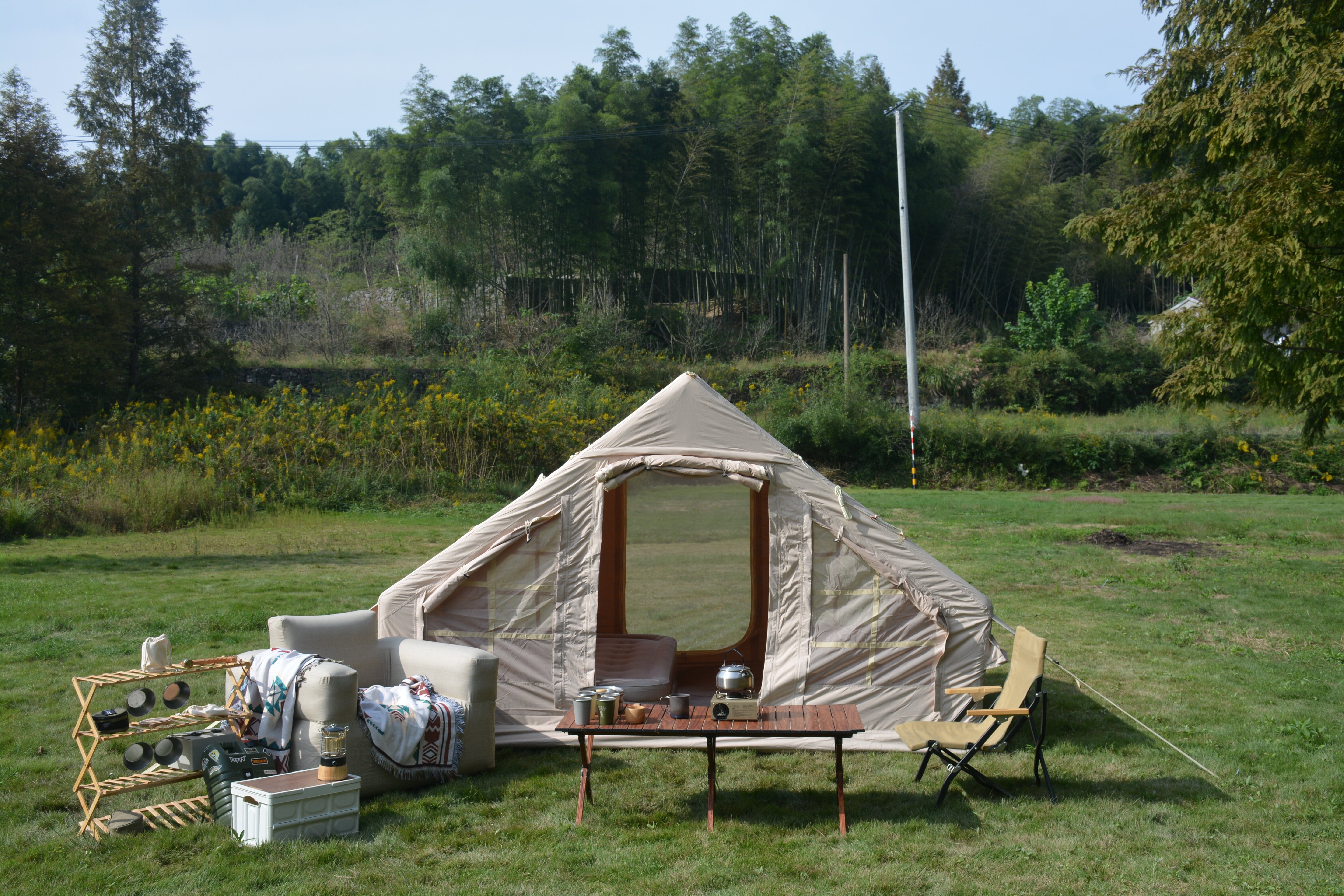 Large Blow Up Air Tents House, inflatable, durable, outdoor, with pump