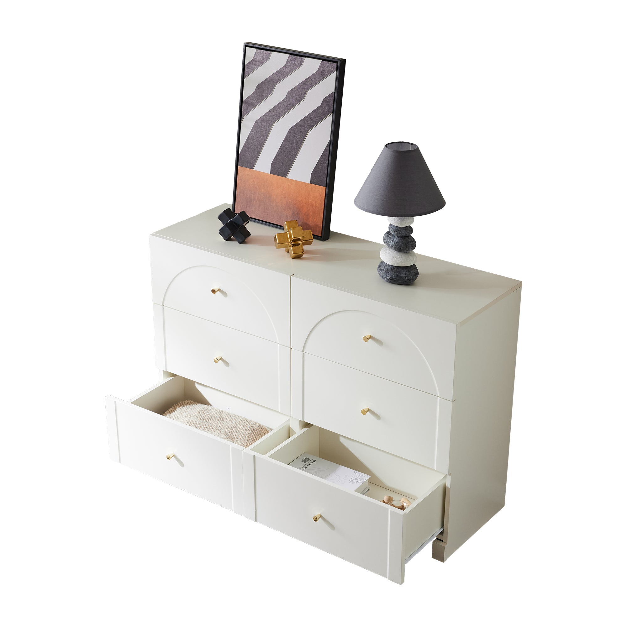 Chest of Drawers with 6 Drawers, White