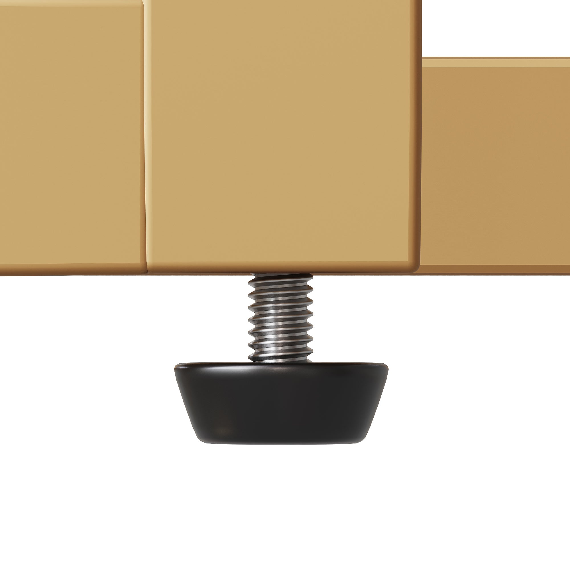 Sideboard with Geometric Design and Gold Handles, 152 x 40 x 75 cm, White