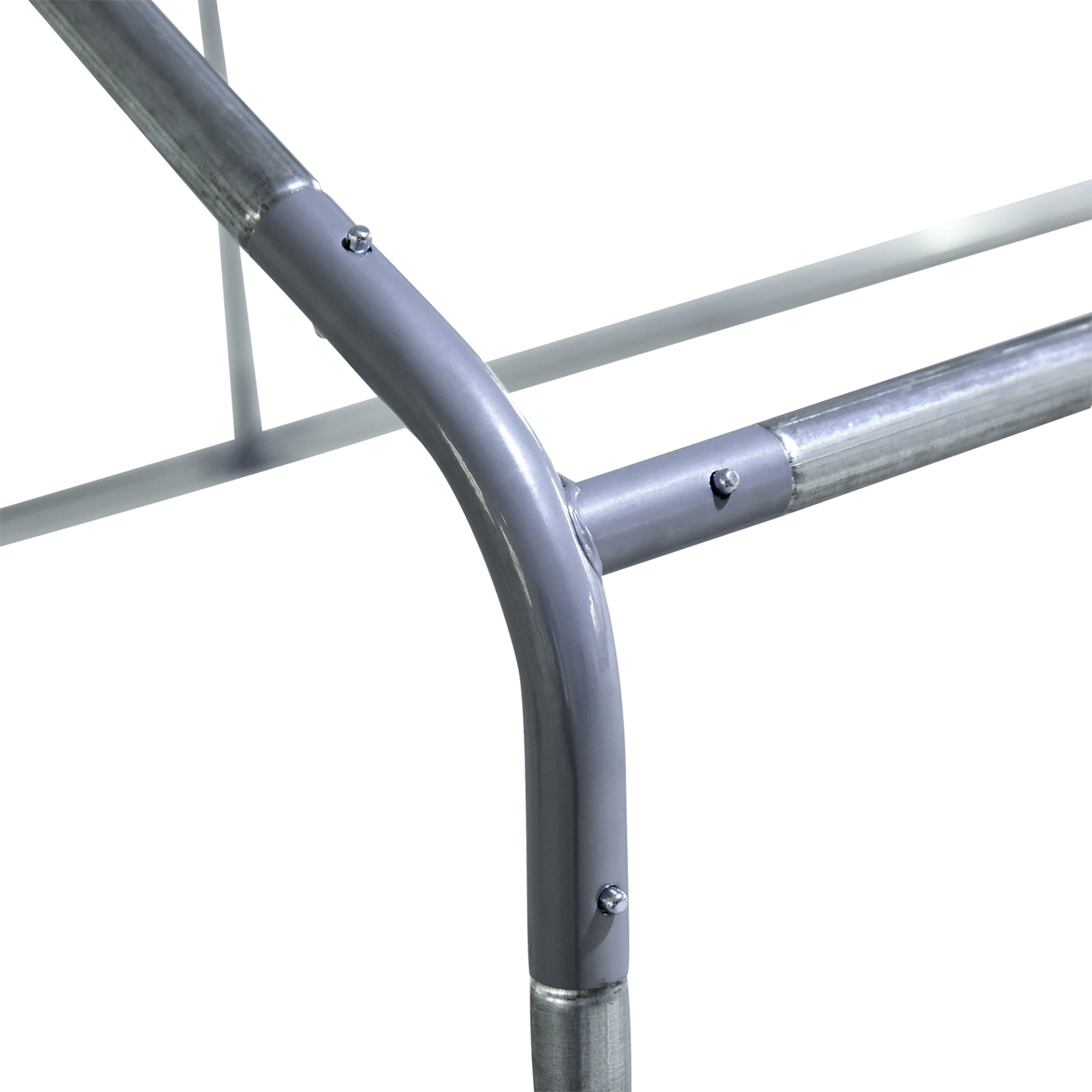 Chicken Coop Free-Range Enclosure, 300 x 200 x 200 cm, 4-6 Chickens, Steel, Silver