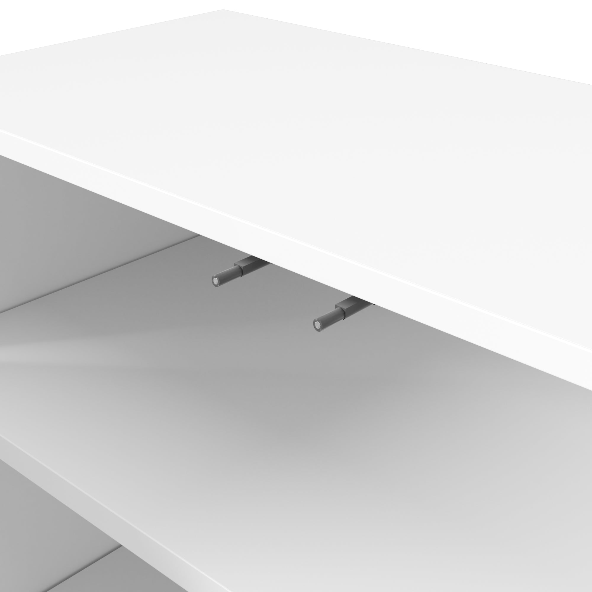 Sideboard, Wave Doors, Handleless, Adjustable Shelves, White