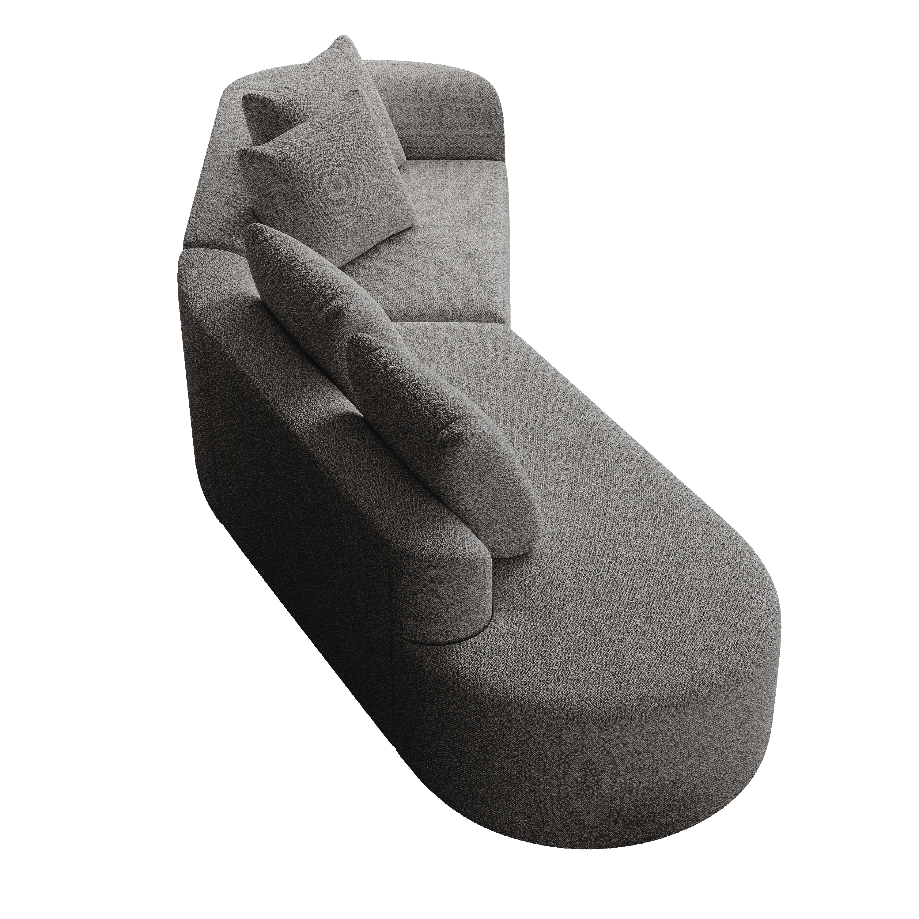 Chenille Sofa, Modern Oversized Corner, 4-Seater, Cloud Couch