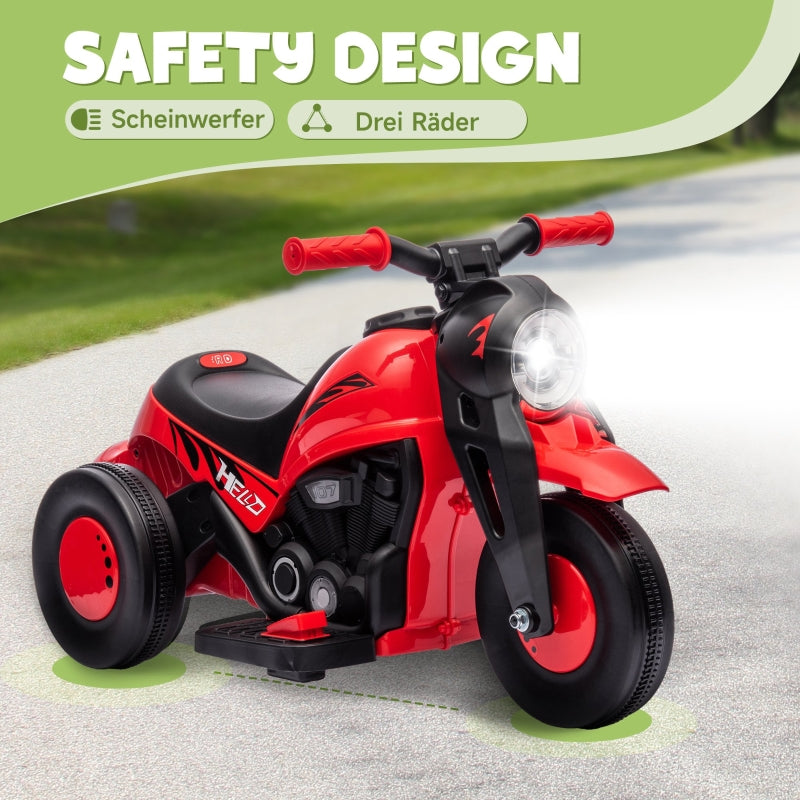 Children's Electric Motorcycle with 6V Battery and Music for Ages 2-5
