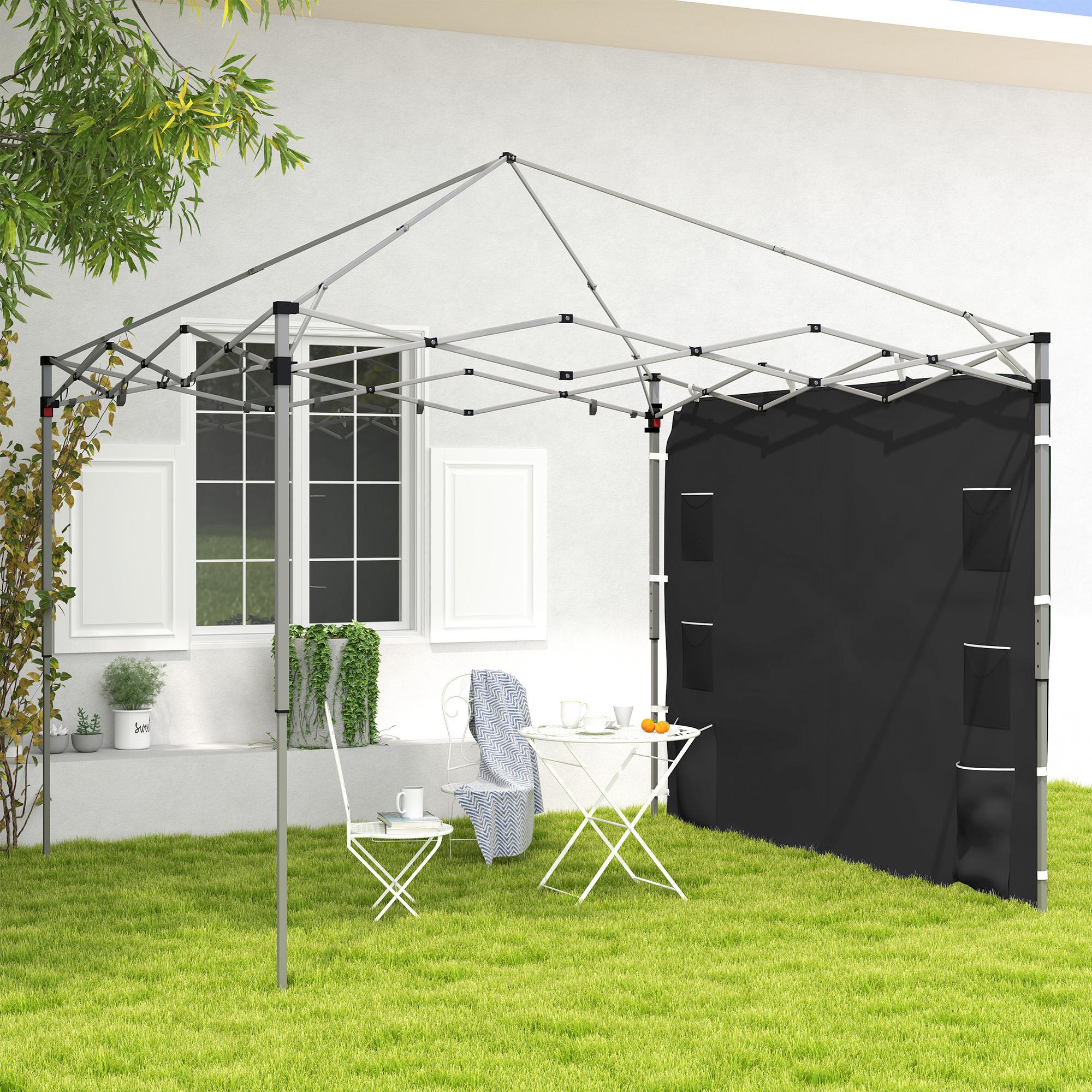 Replacement Gazebo Sidewall, 195 x 295cm, Black