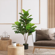 Artificial Fiddle Leaf Fig Tree 110cm, Plastic