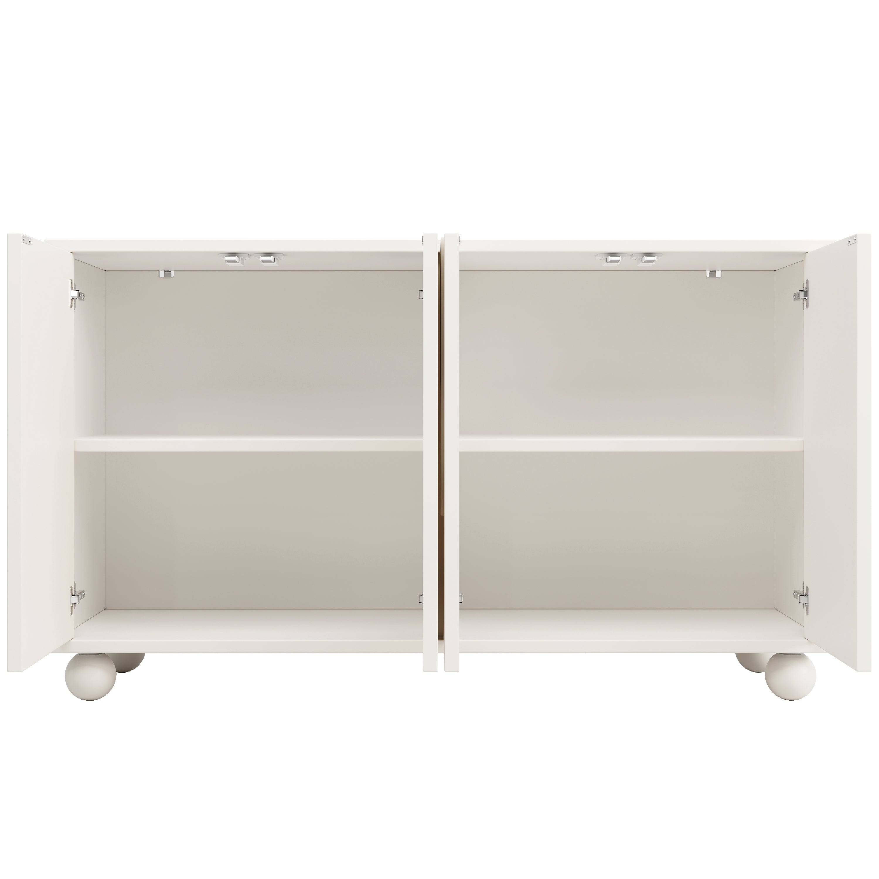 Sideboard Cabinet with Storage and Adjustable Top, White