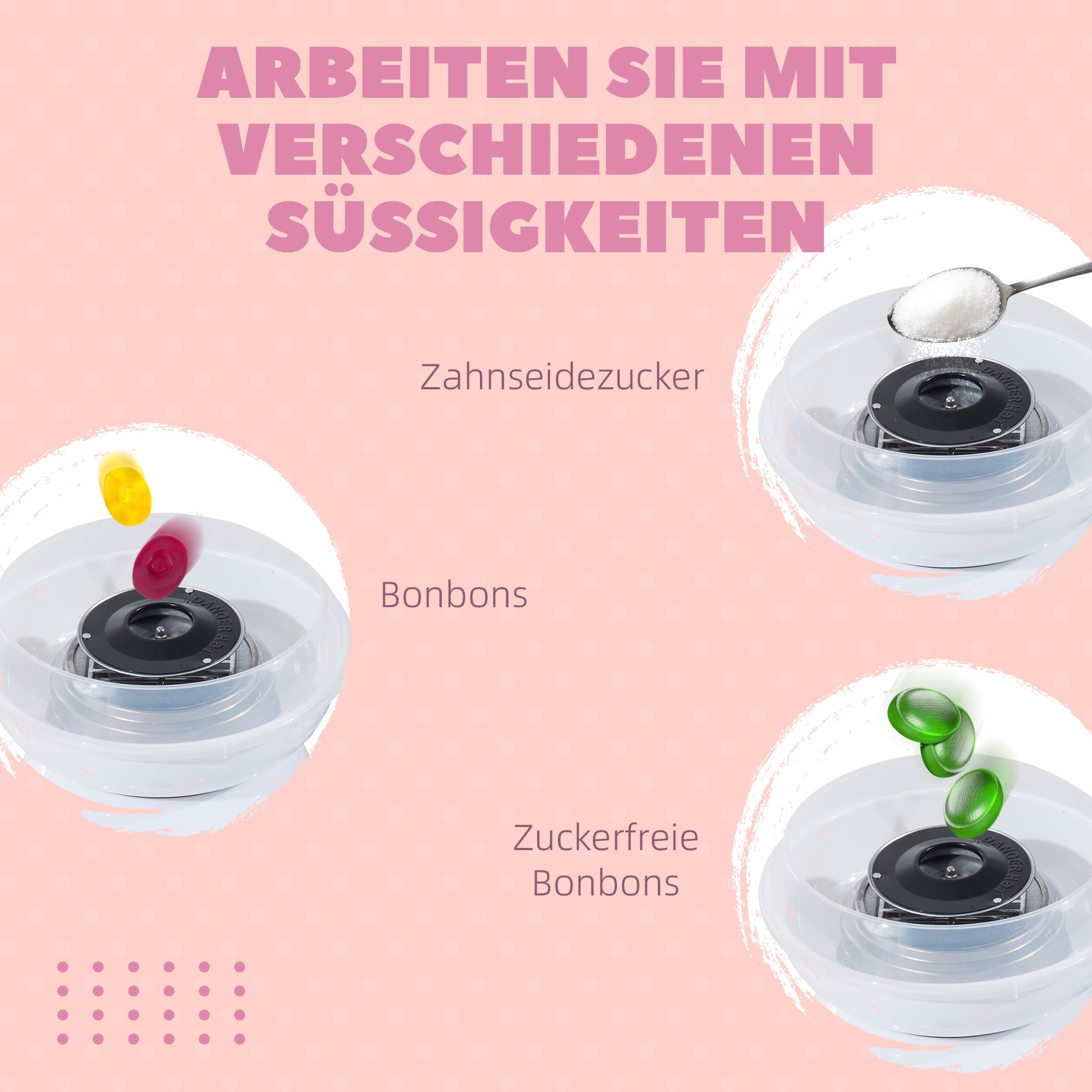 Cotton Candy Machine for Parties, Easy Use, White