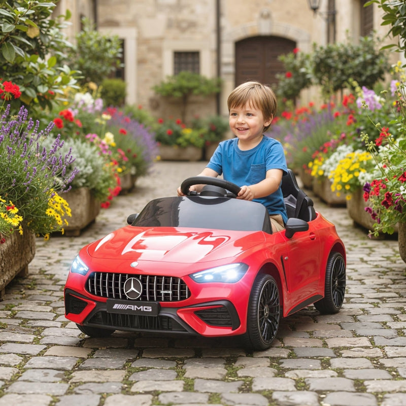 Mercedes Design Kids Electric Car with 12V Motor and Remote Control, Red