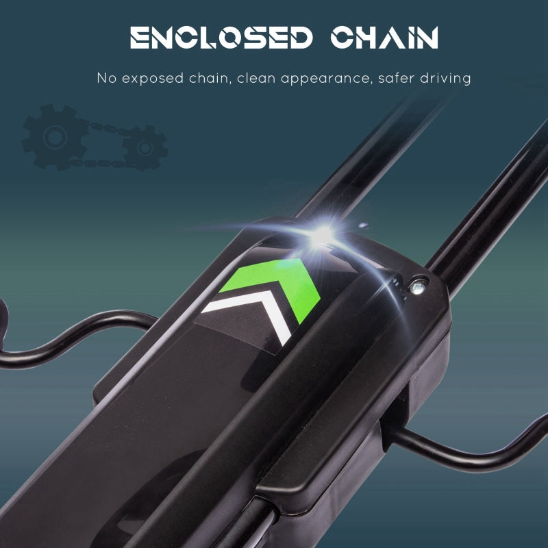 Metal Kids Pedal Go Kart with Adjustable Seat, Inflatable Tyres - Black