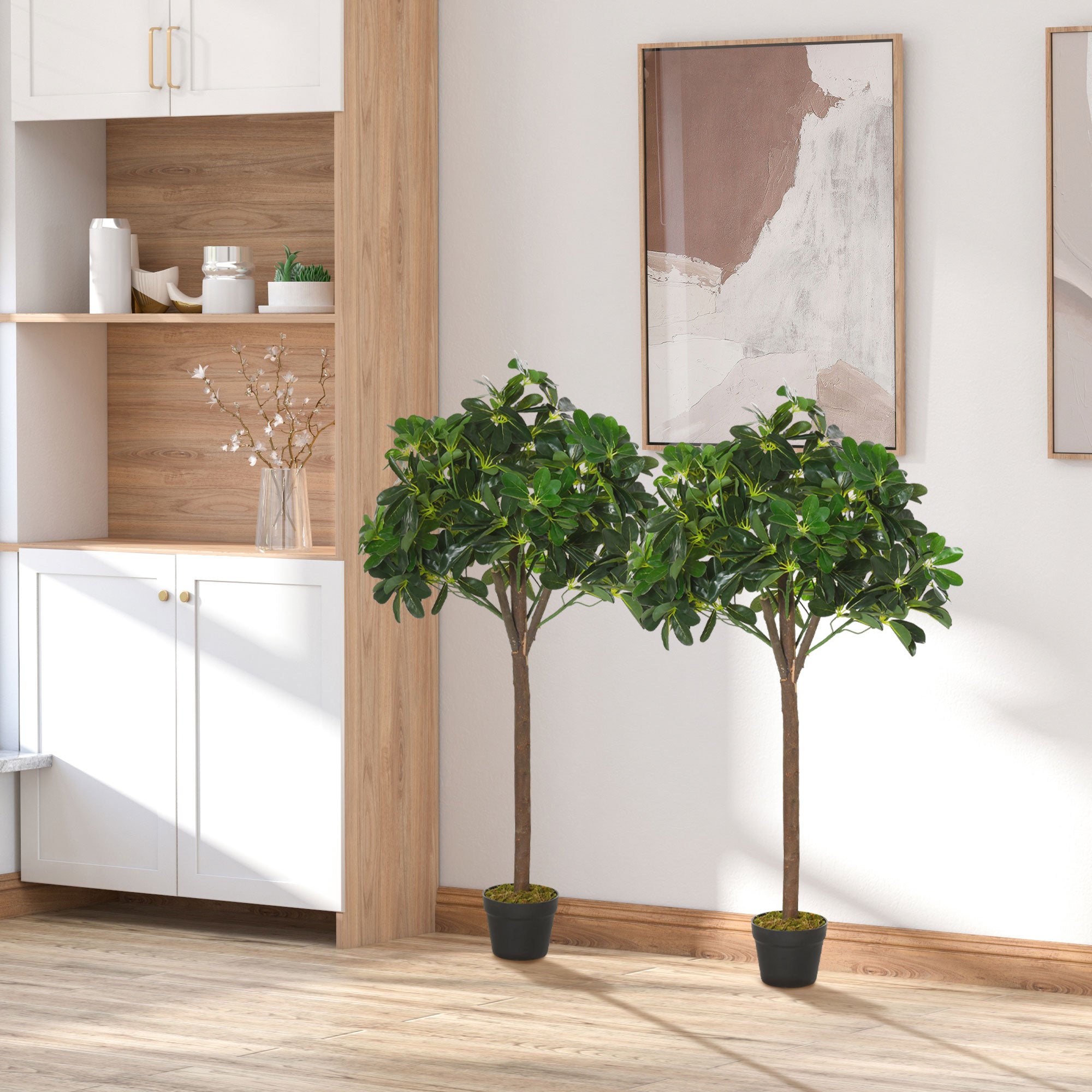 Artificial Bay Trees, 120 cm, Cement Pot, Green