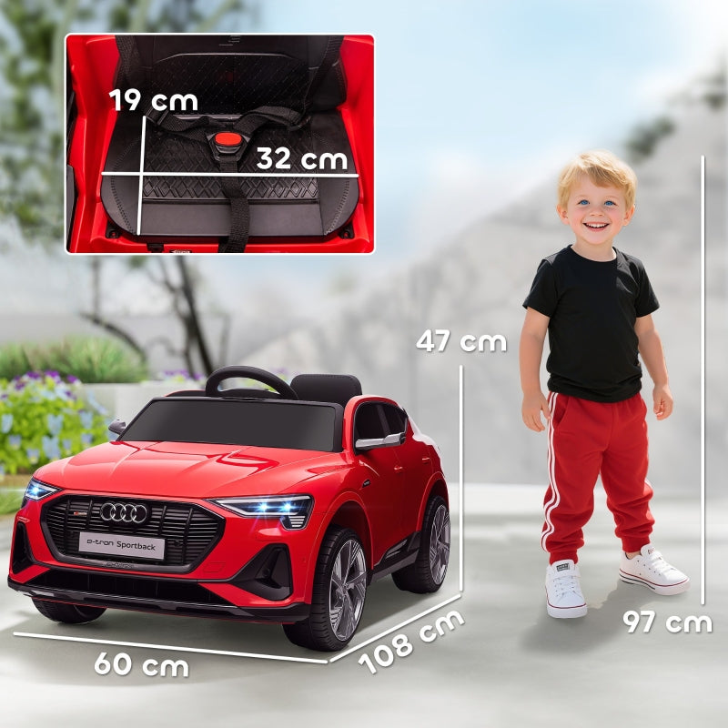 Children's Electric Car with Remote Control and Music Function, Red