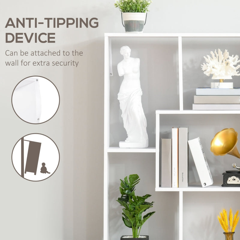 8-Cube Bookcase Tall Display Shelf Standing Storage Rack 70 x 24 x 178cm White