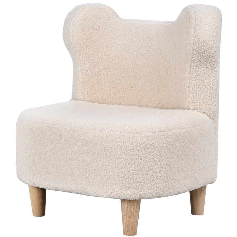 Children's Armchair, Bear Ears, Foam, Beige