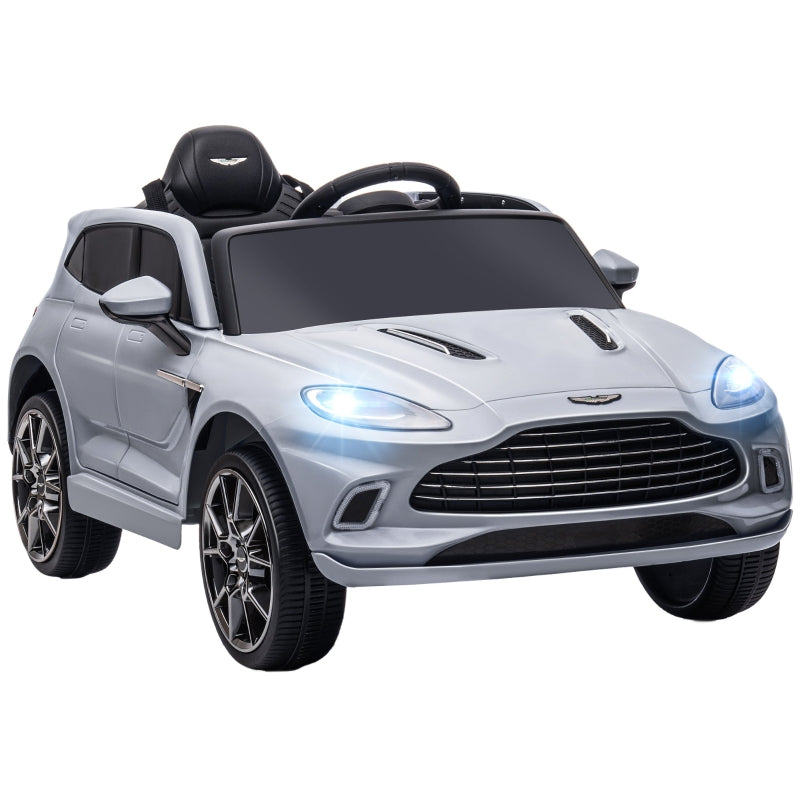 Aston Martin DBX Kids Electric Car, 12V with Lights, Music Horn, Grey