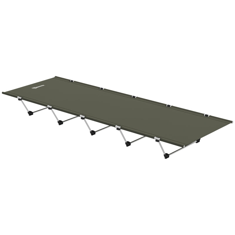Lightweight Camping Bed, Portable Cot 150kg Support, Dark Green