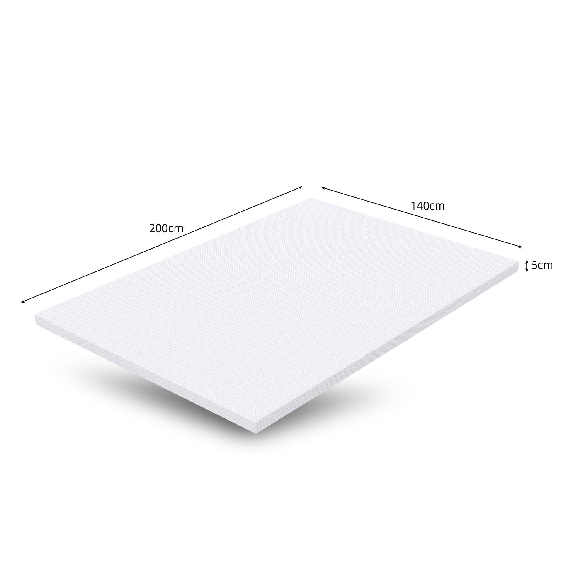 Comfortable Mattress H3 Medium Strength Oeko TEX Washable 140x200cm, White