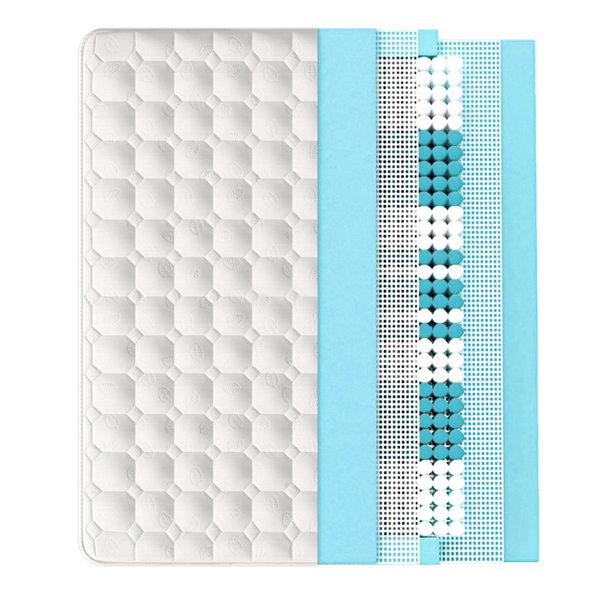 Spring Mattress, 7-Zone Cold Foam Pocket Springs, 90x200cm, Oeko-Tex Certified, Quilted Microfiber, H3 Firmness, 25cm Height