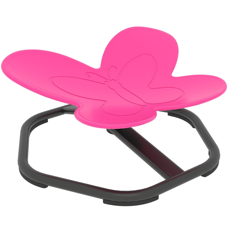 Butterfly-Shaped Swivel Chair, Sensory Spinning for Balance & Coordination, Pink